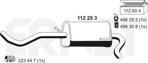 ERNST 112253 - Глушитель выхлопных газов, конечный autosila-amz.com