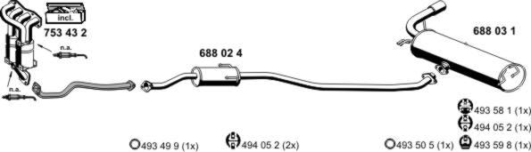 ERNST 180047 - Система выпуска ОГ autosila-amz.com