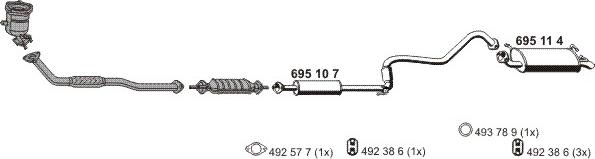 ERNST 170082 - Система выпуска ОГ autosila-amz.com