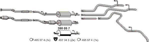 ERNST 390057 - Средний глушитель выхлопных газов autosila-amz.com