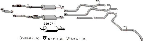 ERNST 390071 - Средний глушитель выхлопных газов autosila-amz.com