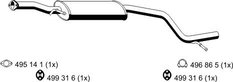 ERNST 344067 - Средний глушитель выхлопных газов autosila-amz.com