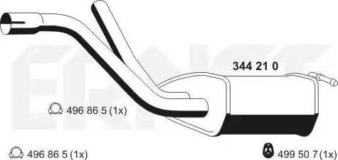 ERNST 344210 - Глушитель выхлопных газов, конечный autosila-amz.com