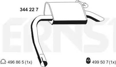 ERNST 344227 - Глушитель выхлопных газов, конечный autosila-amz.com