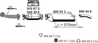 ERNST 340060 - Система выпуска ОГ autosila-amz.com