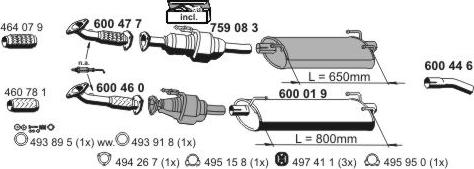 ERNST 340065 - Система выпуска ОГ autosila-amz.com