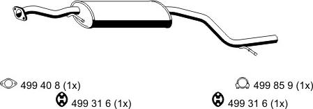 ERNST 343190 - Средний глушитель выхлопных газов autosila-amz.com