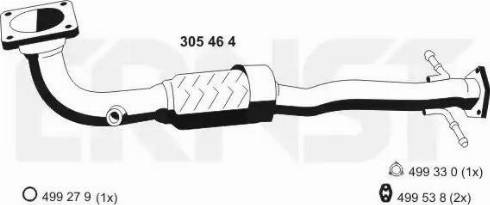 ERNST 305464 - Труба выхлопного газа autosila-amz.com