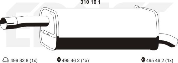 ERNST 310161 - Глушитель выхлопных газов, конечный autosila-amz.com