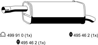 ERNST 313216 - Глушитель выхлопных газов, конечный autosila-amz.com