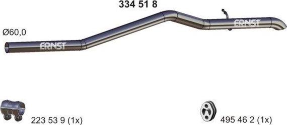 ERNST 334518 - Труба выхлопного газа autosila-amz.com