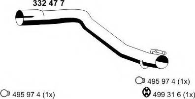 ERNST 332477 - Труба выхлопного газа autosila-amz.com