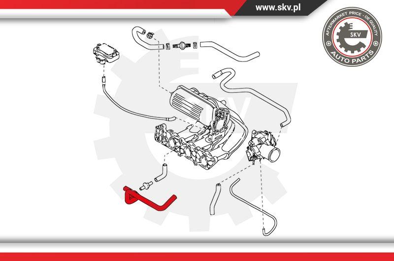 Esen SKV 24SKV285 - Шланг радиатора autosila-amz.com