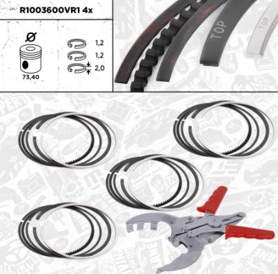 ET Engineteam R1003600VR1 - Комплект поршневых колец autosila-amz.com