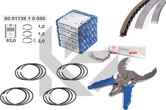 ET Engineteam R1010550KS - Комплект поршневых колец autosila-amz.com