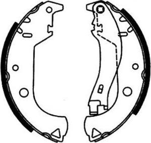 E.T.F. 09-0570 - Комплект тормозных колодок, барабанные autosila-amz.com