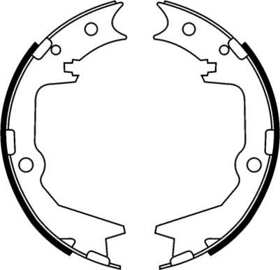 E.T.F. 09-0666 - Комплект тормозных колодок, барабанные autosila-amz.com