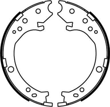 E.T.F. 09-0689 - Комплект тормозных колодок, барабанные autosila-amz.com