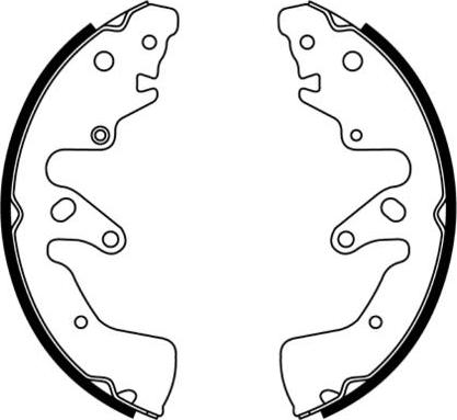 E.T.F. 09-0672 - Комплект тормозных колодок, барабанные autosila-amz.com