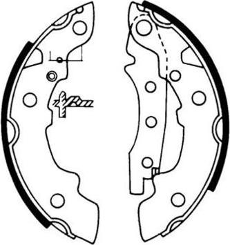 E.T.F. 09-0301 - Комплект тормозных колодок, барабанные autosila-amz.com
