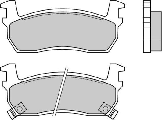 E.T.F. 12-0348 - Тормозные колодки, дисковые, комплект autosila-amz.com