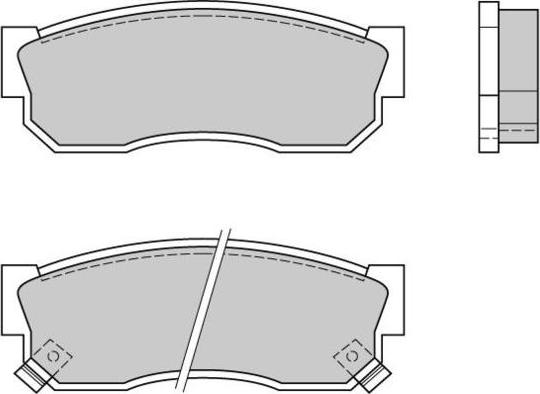 E.T.F. 12-0388 - Тормозные колодки, дисковые, комплект autosila-amz.com