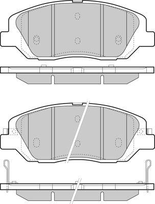 E.T.F. 12-1492 - Тормозные колодки, дисковые, комплект autosila-amz.com