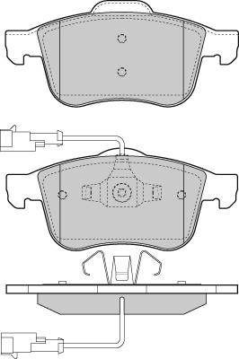 E.T.F. 12-1443 - Тормозные колодки, дисковые, комплект autosila-amz.com