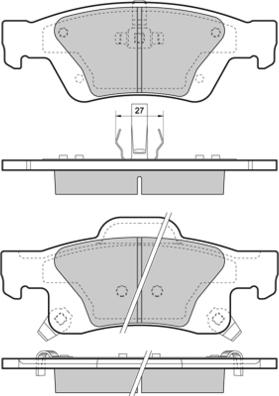 E.T.F. 12-1461 - Тормозные колодки, дисковые, комплект autosila-amz.com