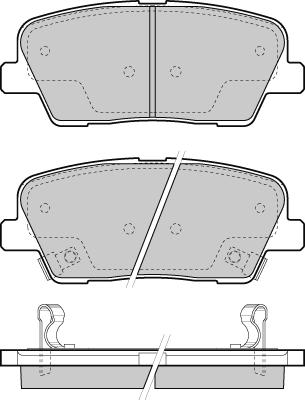 DODA 1070130010 - Тормозные колодки, дисковые, комплект autosila-amz.com