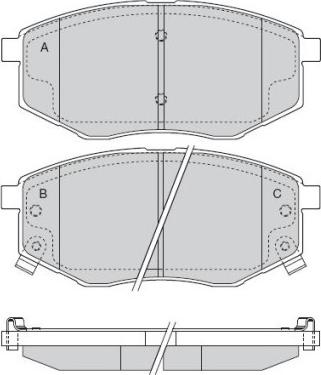 BENDIX 573454B - Тормозные колодки, дисковые, комплект autosila-amz.com