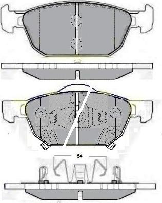 E.T.F. 12-1626 - Тормозные колодки, дисковые, комплект autosila-amz.com