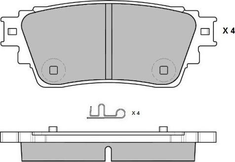 E.T.F. 12-1792 - Тормозные колодки, дисковые, комплект autosila-amz.com