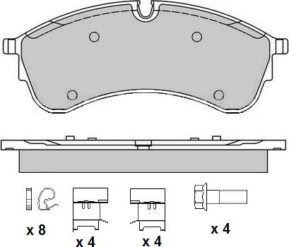 E.T.F. 12-1758 - Тормозные колодки, дисковые, комплект autosila-amz.com