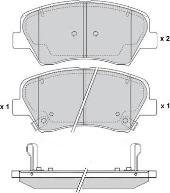 E.T.F. 12-1786 - Тормозные колодки, дисковые, комплект autosila-amz.com