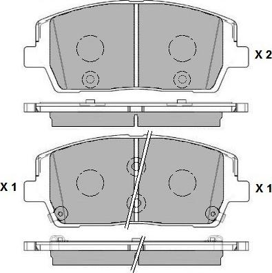 E.T.F. 12-1787 - Тормозные колодки, дисковые, комплект autosila-amz.com