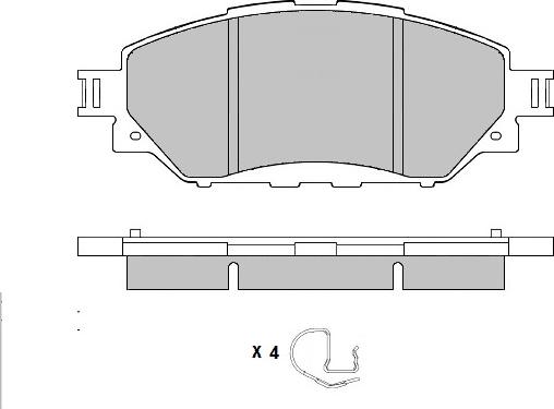 E.T.F. 12-1731 - Тормозные колодки, дисковые, комплект autosila-amz.com