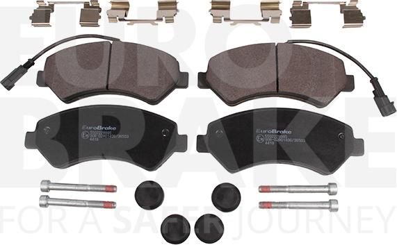 Eurobrake 5502229995 - Тормозные колодки, дисковые, комплект autosila-amz.com