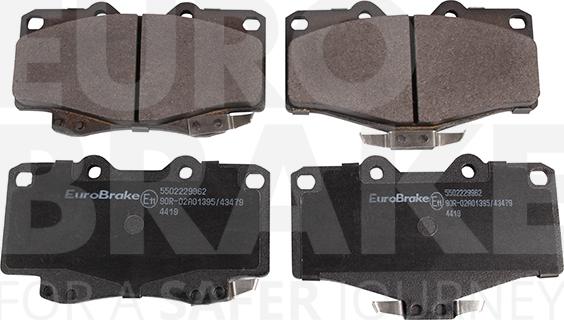 Eurobrake 5502229962 - Тормозные колодки, дисковые, комплект autosila-amz.com