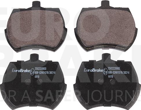 Eurobrake 5502229900 - Тормозные колодки, дисковые, комплект autosila-amz.com