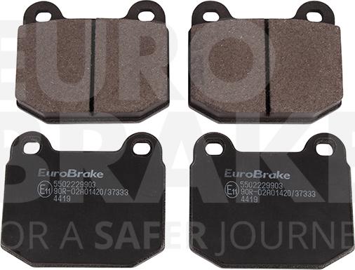 Eurobrake 5502229903 - Тормозные колодки, дисковые, комплект autosila-amz.com