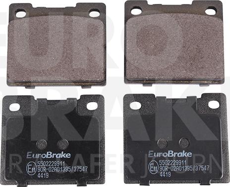Eurobrake 5502229911 - Тормозные колодки, дисковые, комплект autosila-amz.com