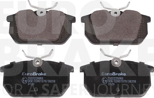 Eurobrake 5502229983 - Тормозные колодки, дисковые, комплект autosila-amz.com