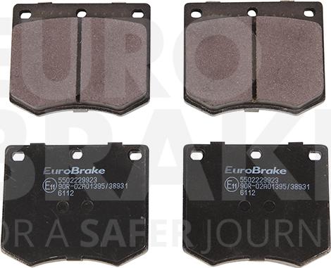 Eurobrake 5502229923 - Тормозные колодки, дисковые, комплект autosila-amz.com