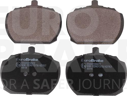 Eurobrake 5502229922 - Тормозные колодки, дисковые, комплект autosila-amz.com