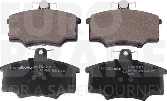 Eurobrake 5502229927 - Тормозные колодки, дисковые, комплект autosila-amz.com