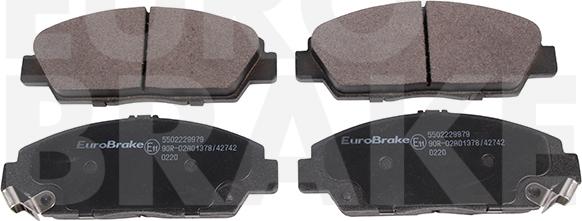 Eurobrake 5502229979 - Тормозные колодки, дисковые, комплект autosila-amz.com