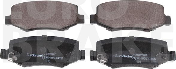 Eurobrake 5502229337 - Тормозные колодки, дисковые, комплект autosila-amz.com