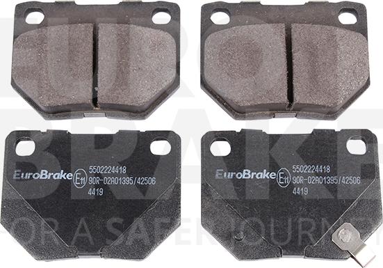Eurobrake 5502224418 - Тормозные колодки, дисковые, комплект autosila-amz.com