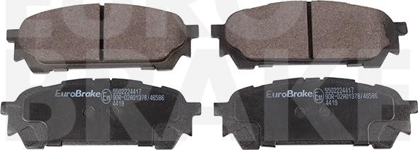 Eurobrake 5502224417 - Тормозные колодки, дисковые, комплект autosila-amz.com